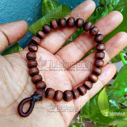 27+1  Shyama Tulsi Beads Hand Bracelet